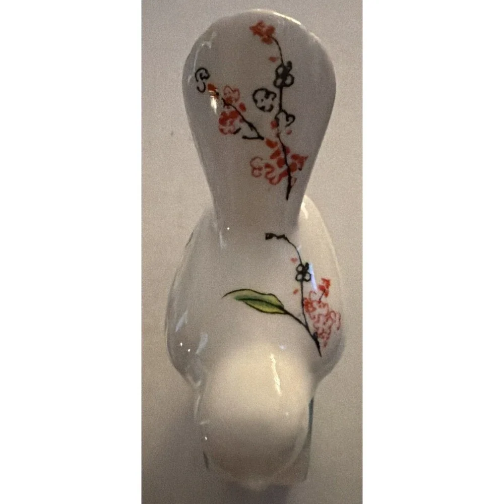 Lot of 3 Porcelain Napkin Ring White Bird Floral